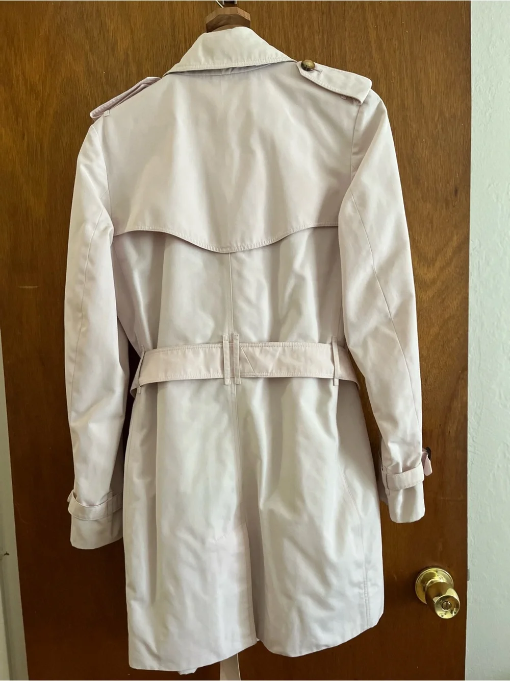 Burberry London Slim Fit Light Pink Trench Coat Nova Check UK12 US10 - Picture 2 of 15